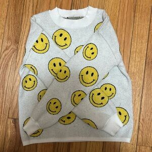 Girls smiley face sweater size small